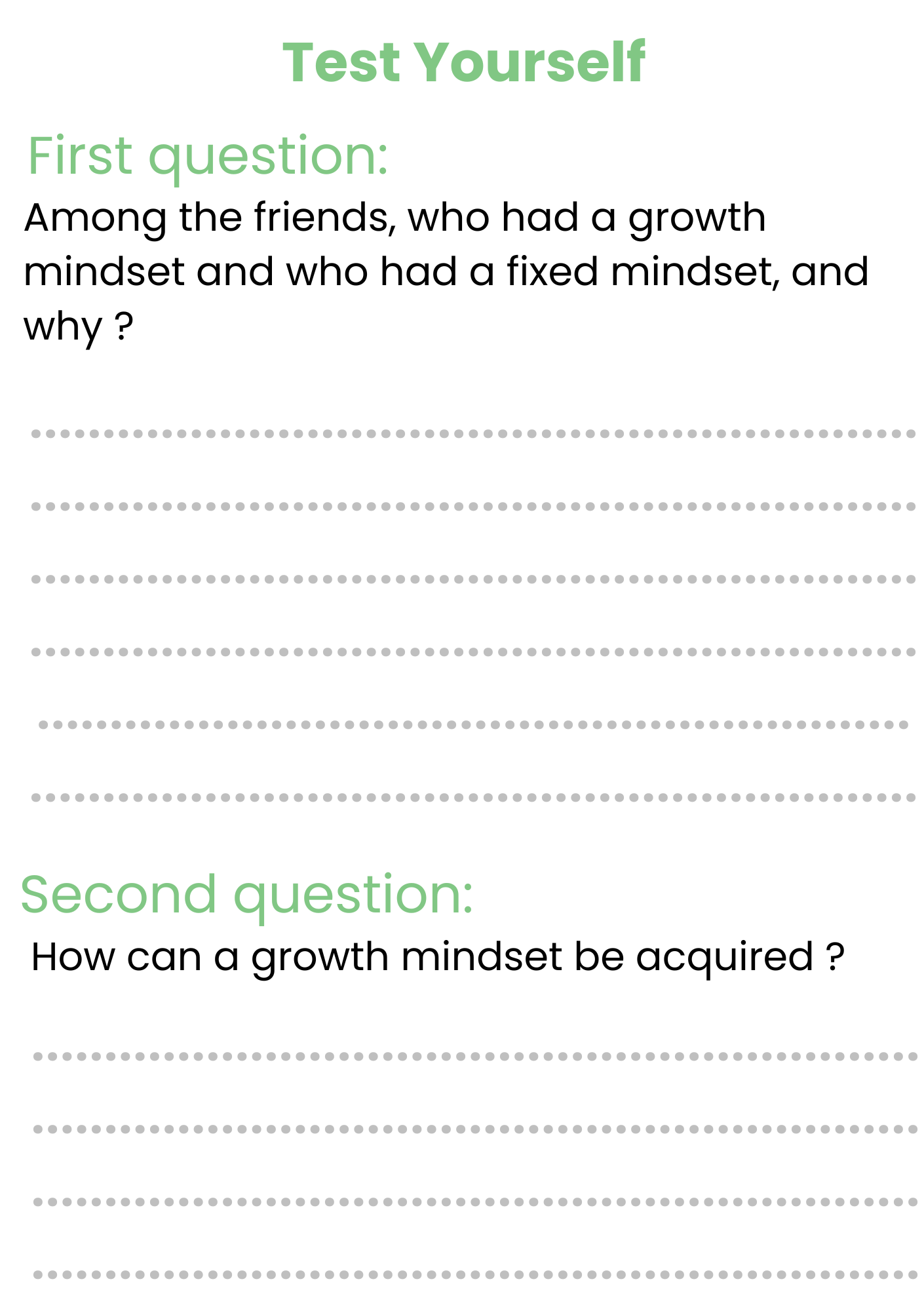 Growth and Fixed mindset-Building growth mindset