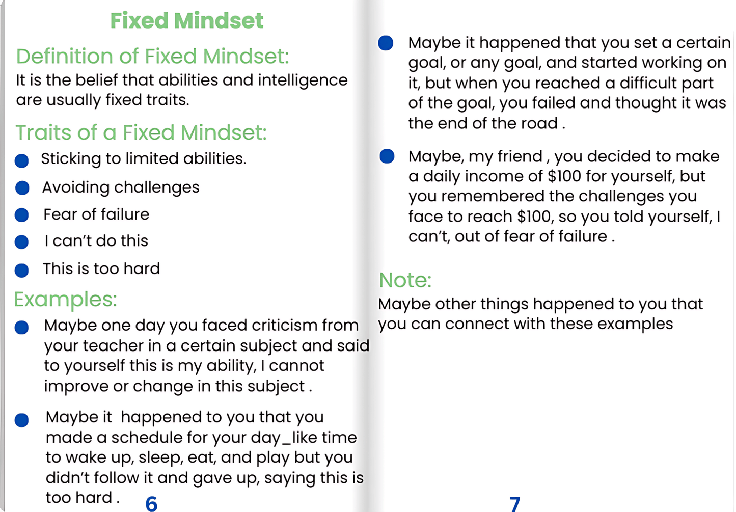 Growth and Fixed mindset-Building growth mindset